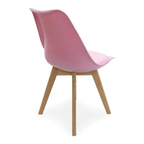 5PCs Dining Set - a White Halo Dining Table & Set of 4 Lorenzo Tulip Dining Chairs with Padded Seat - Joe’s Haven