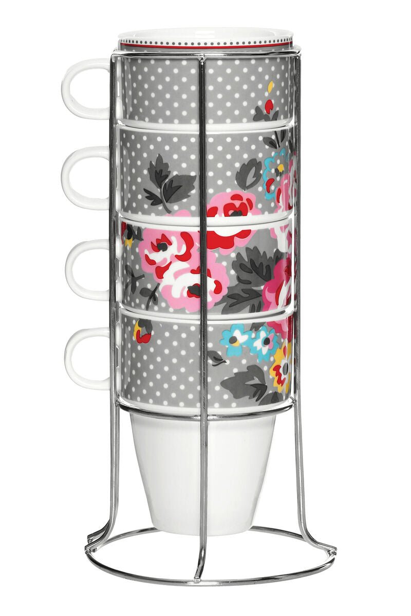 Pippa Set Of Four Stackable Mugs with Stand - Joe’s Haven