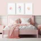 Bedroom Mermaid Decorations | Set of 3 wall art prints - Joe’s Haven