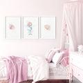 Bedroom Mermaid Decorations | Set of 3 wall art prints - Joe’s Haven