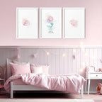Bedroom Mermaid Decorations | Set of 3 wall art prints - Joe’s Haven