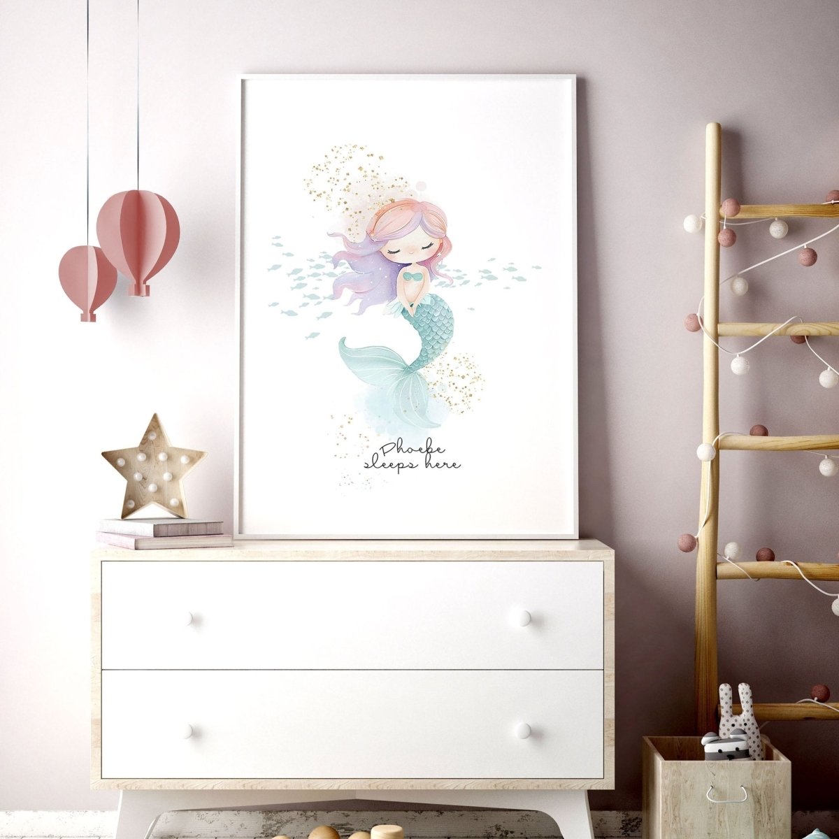 Bedroom Mermaid Decorations | Set of 3 wall art prints - Joe’s Haven