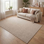 Flex Beige Low Pile Solid Rug - Joe’s Haven