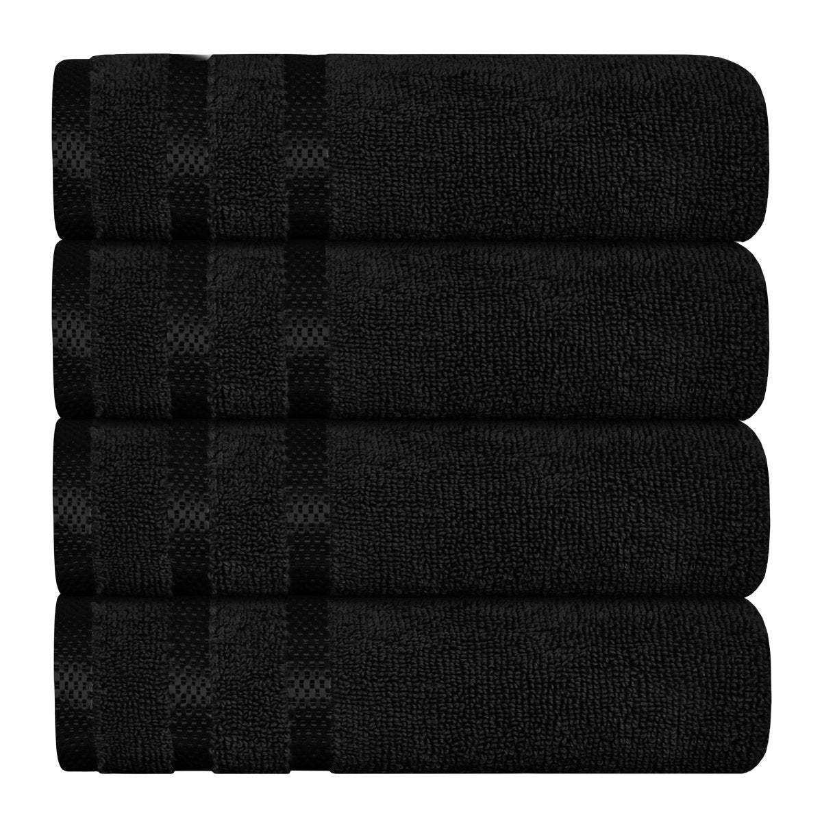 Belmont Viscose Stripe Black Towels 100% Cotton 10 Piece Bale Set, 4 Hand Towel & 12 Face Cloths - Joe’s Haven