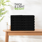 Belmont Viscose Stripe Black Towels 100% Cotton 10 Piece Bale Set, 4 Hand Towel & 12 Face Cloths - Joe’s Haven