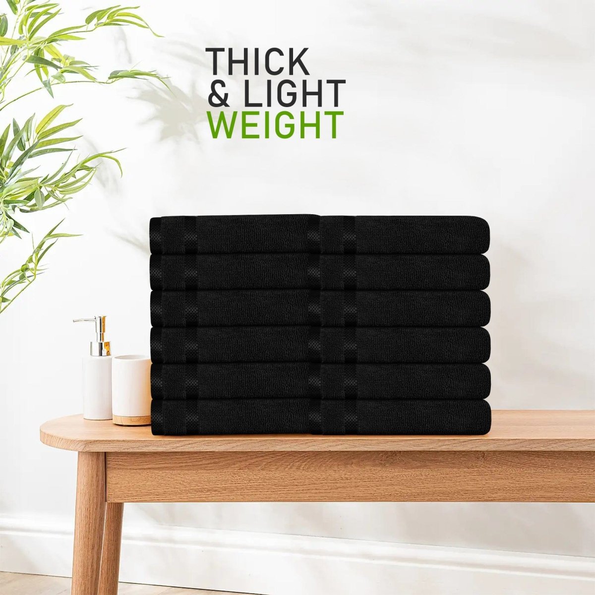 Belmont Viscose Stripe Black Towels 100% Cotton 10 Piece Bale Set, 4 Hand Towel & 12 Face Cloths - Joe’s Haven