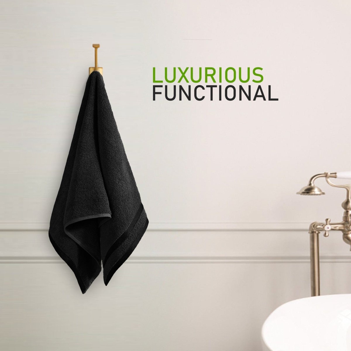 Belmont Viscose Stripe Black Towels 100% Cotton 10 Piece Bale Set, 4 Hand Towel & 12 Face Cloths - Joe’s Haven