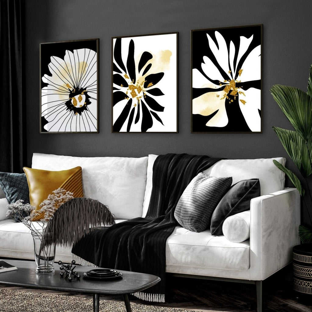 Black and white prints set of 3 | framed wall art prints - Joe’s Haven