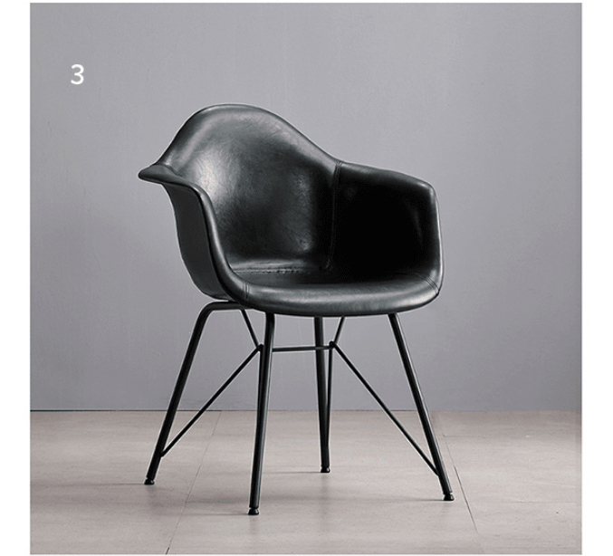 A Set of 2 Bobby Dining Chairs, Distressed Leather - Joe’s Haven