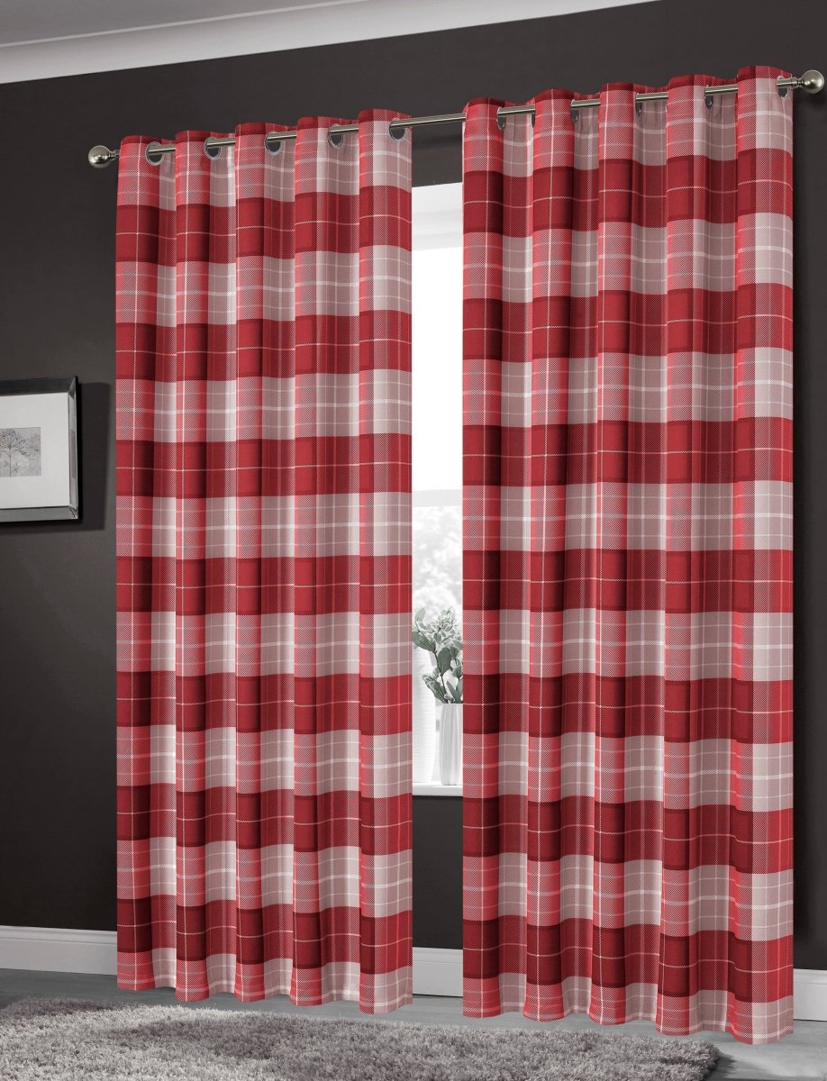 Blackout Thermal Curtains with Check and Marble Design - Joe’s Haven