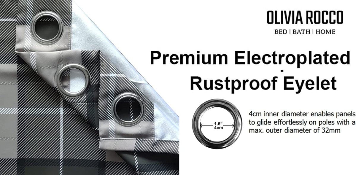 Blackout Thermal Curtains with Check and Marble Design - Joe’s Haven