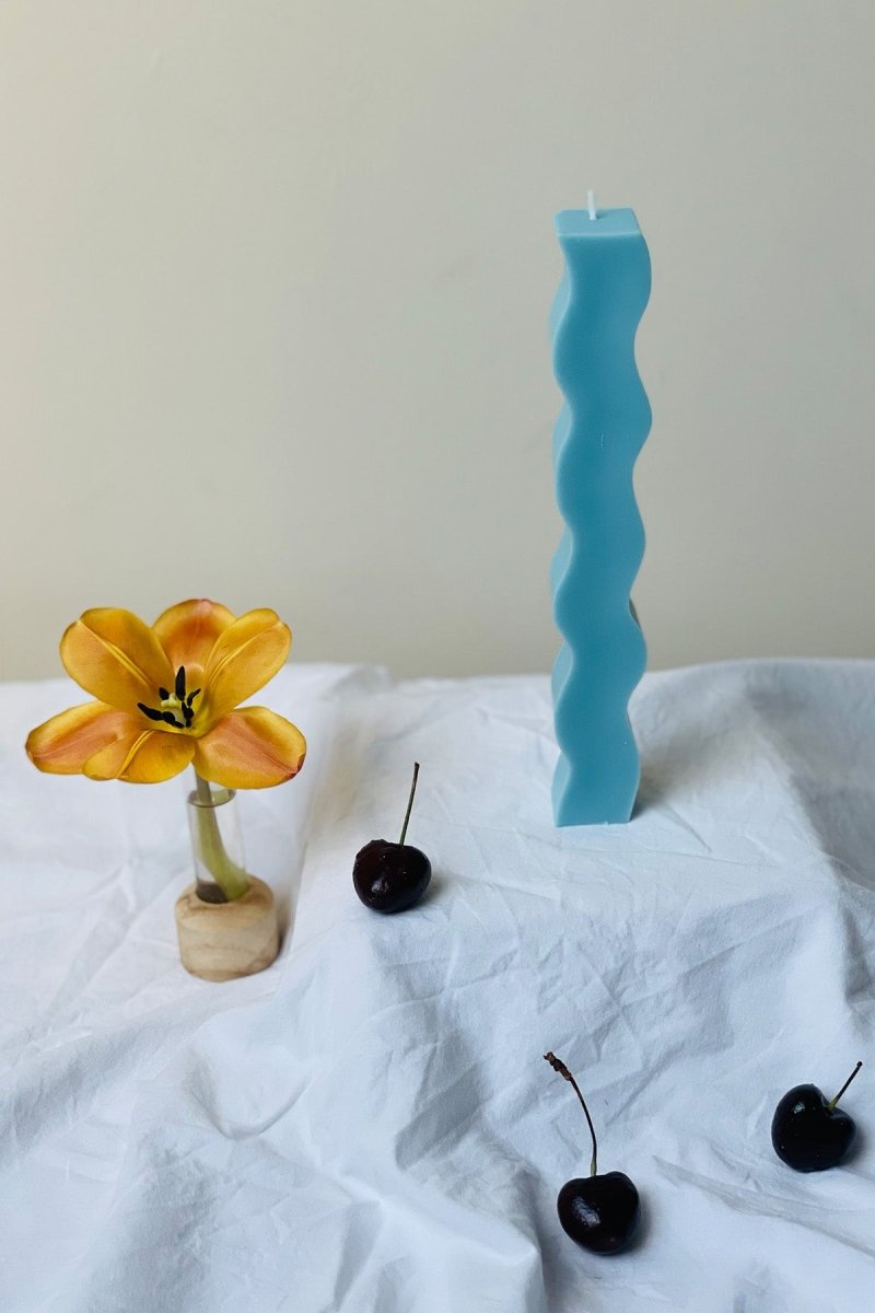 Wavy Pillar Candle - Joe’s Haven