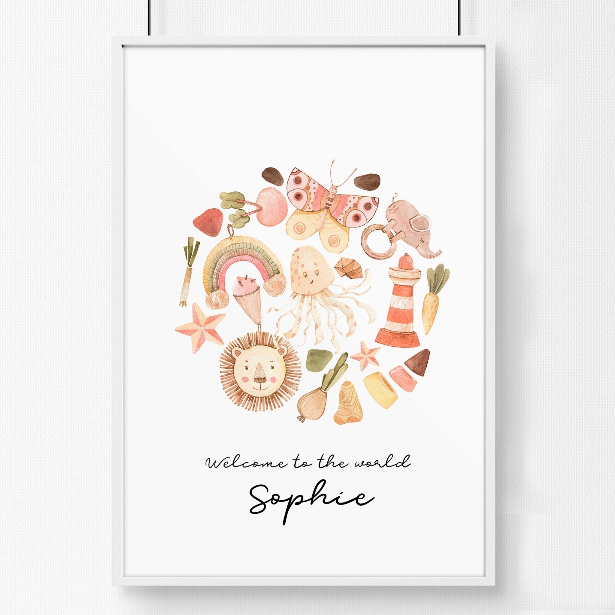 Childrens bedroom decor wall art print