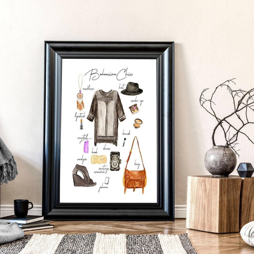 Boho style home decoration | Fashion Wall Art Print - Joe’s Haven