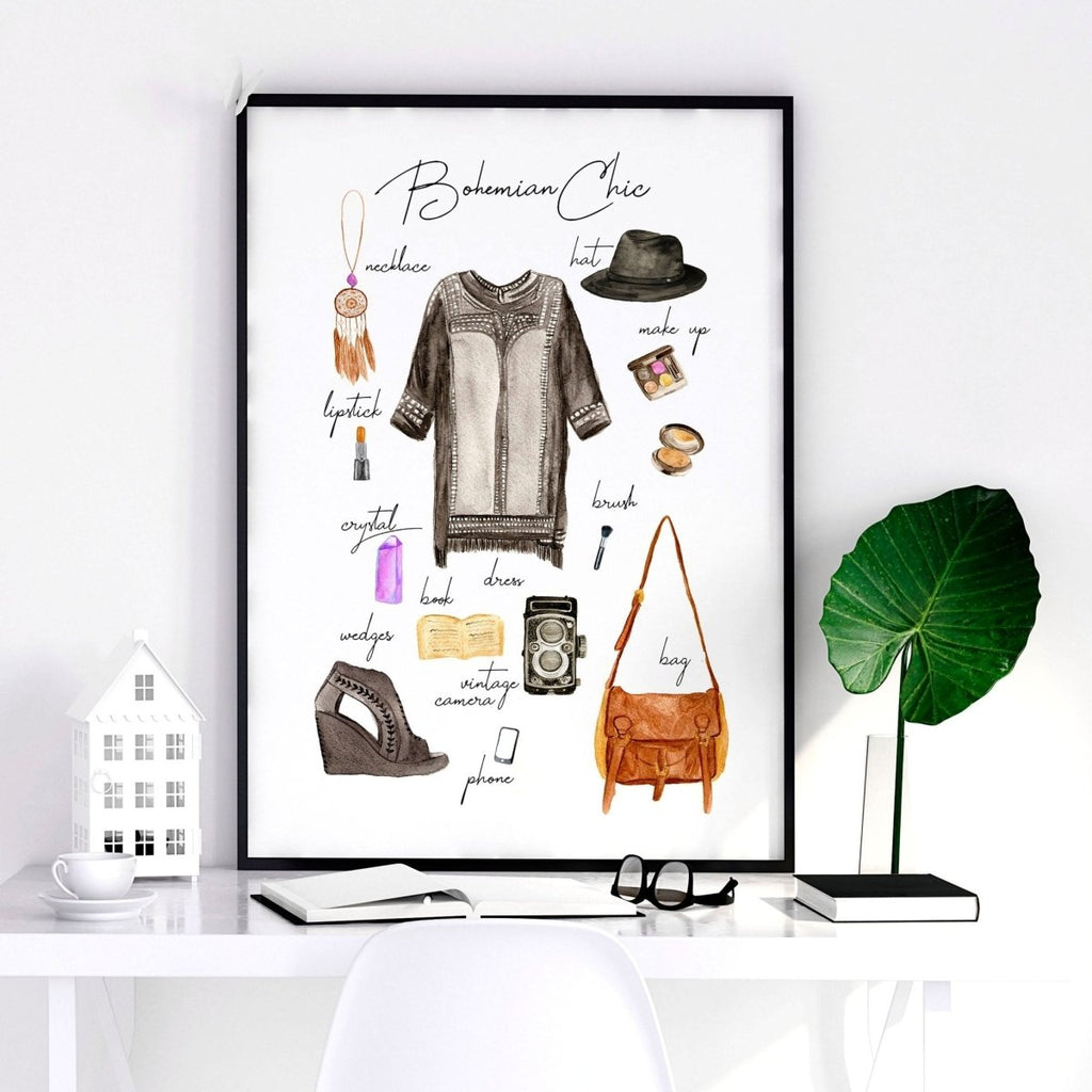 Boho style home decoration | Fashion Wall Art Print - Joe’s Haven