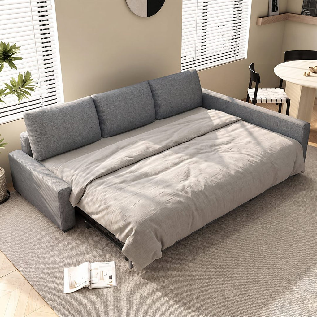 Edwards Three Seater Corner Sofa Bed With Storage, Linen - Joe’s Haven