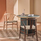 Gupta Dining Chair, Solid Wood & Rattan, Oak - Joe’s Haven