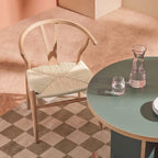 Gupta Dining Chair, Solid Wood & Rattan, Oak - Joe’s Haven
