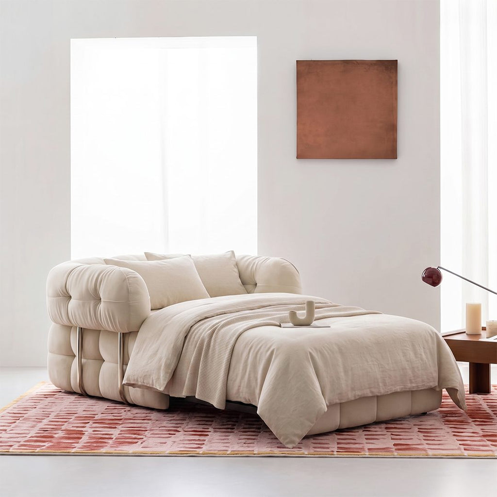 Rojas Single Sofa Bed, Armchair Sofa Bed, Cream - Joe’s Haven