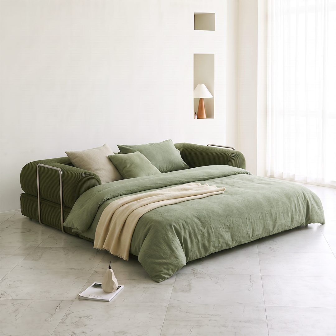 Van Buren Foldable Lazy Sofa Bed, Corduroy - Joe’s Haven