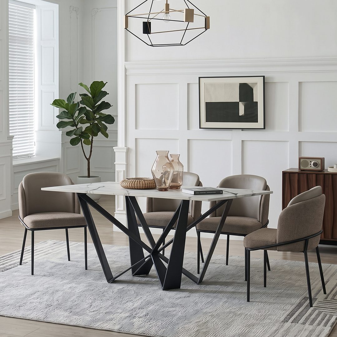 Helix Dining Table Set, Sintered Stone - Joe’s Haven