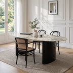 Tambo Oval Dining Table, Pebble Shape, Sintered Stone - Joe’s Haven