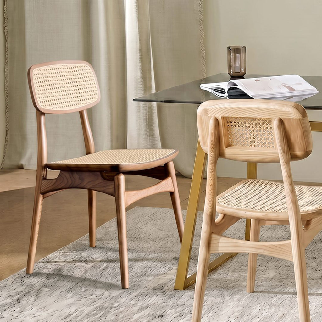 Hans Style Rattan Dining Chair, Light Oak - Joe’s Haven
