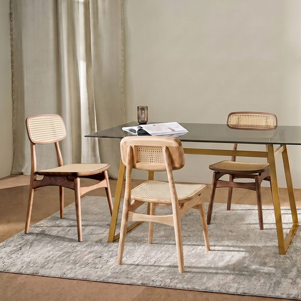 Hans Style Rattan Dining Chair, Light Oak - Joe’s Haven