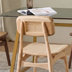 Hans Style Rattan Dining Chair, Light Oak - Joe’s Haven