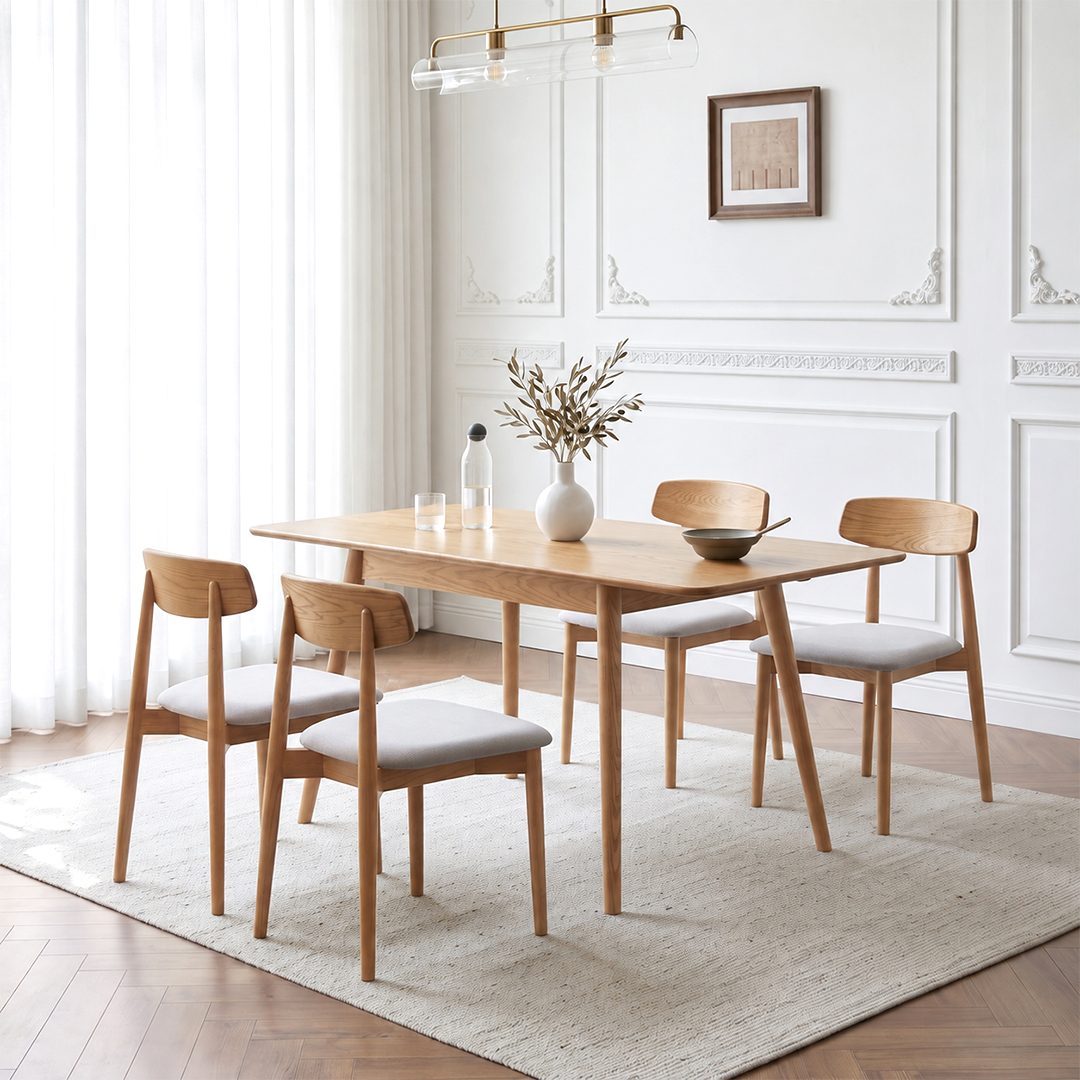 Delicia Extendable Dining Table, Ash - Joe’s Haven