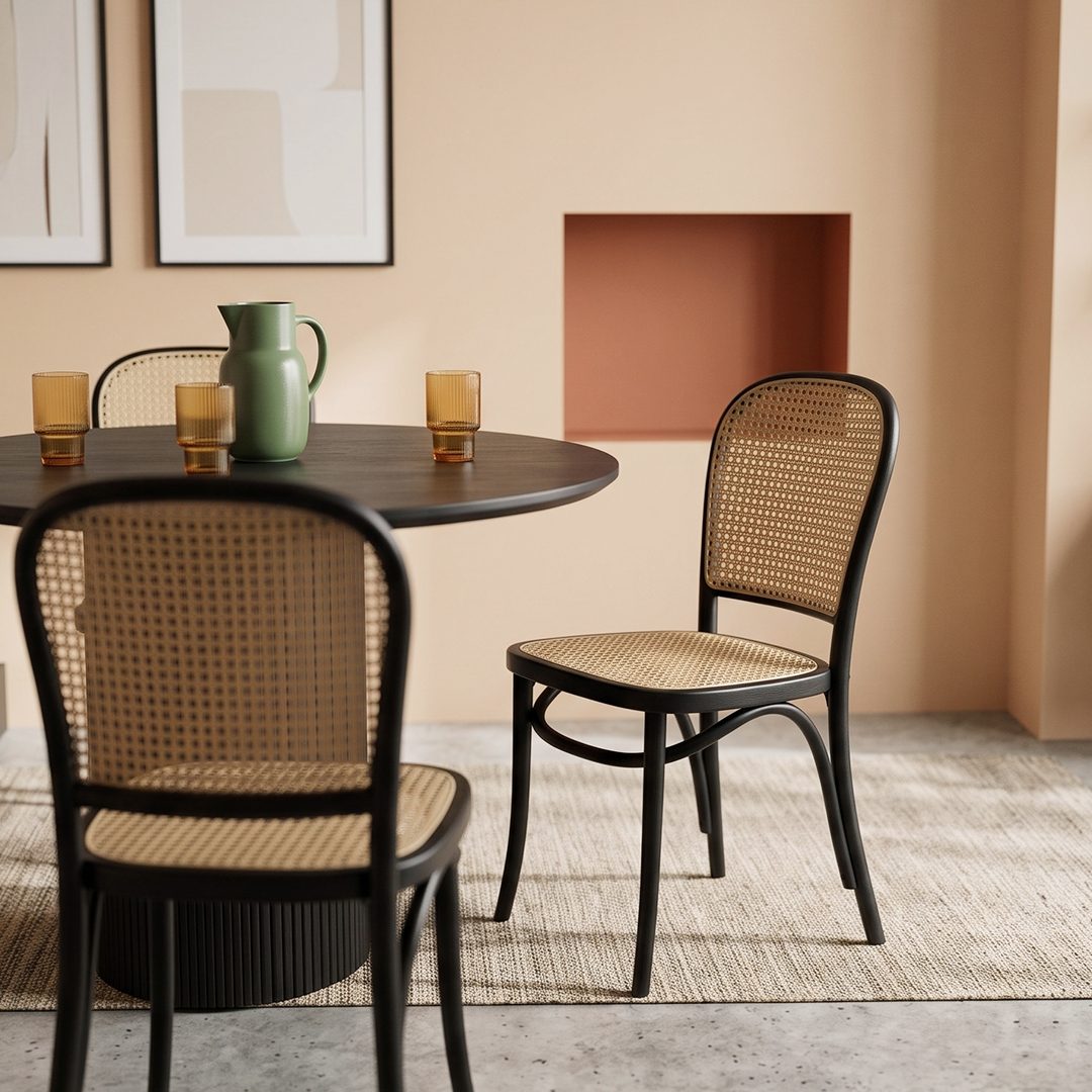 Vanesa Rattan Dining Chair, Oak - Joe’s Haven