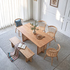 Gavril Rattan Dining Table, Oak, Rectangle - Joe’s Haven