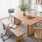 Gavril Rattan Dining Table, Oak, Rectangle - Joe’s Haven