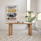 Gavril Rattan Dining Table, Oak, Rectangle - Joe’s Haven