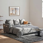 Gertrude Two Seater Sofa Bed, Linen - Joe’s Haven