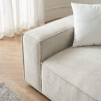 R67 Anselm Three Seater Sofa, Leathaire - Joe’s Haven