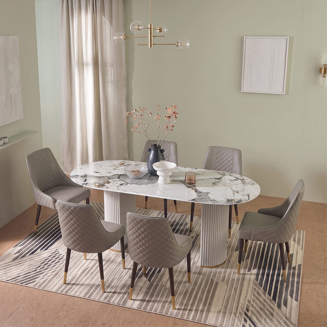 Costanza Matching Dining Chairs, Grey - Joe’s Haven