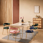 Dwight Dining Chair, Gold Frame - Joe’s Haven