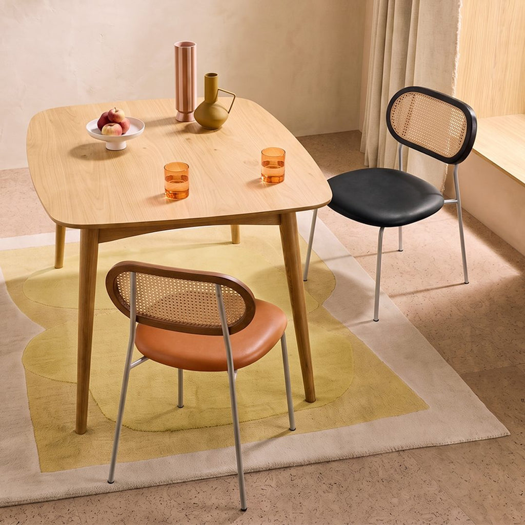 Ozzie Rattan Dining Chair, Round Seat Pad - Joe’s Haven
