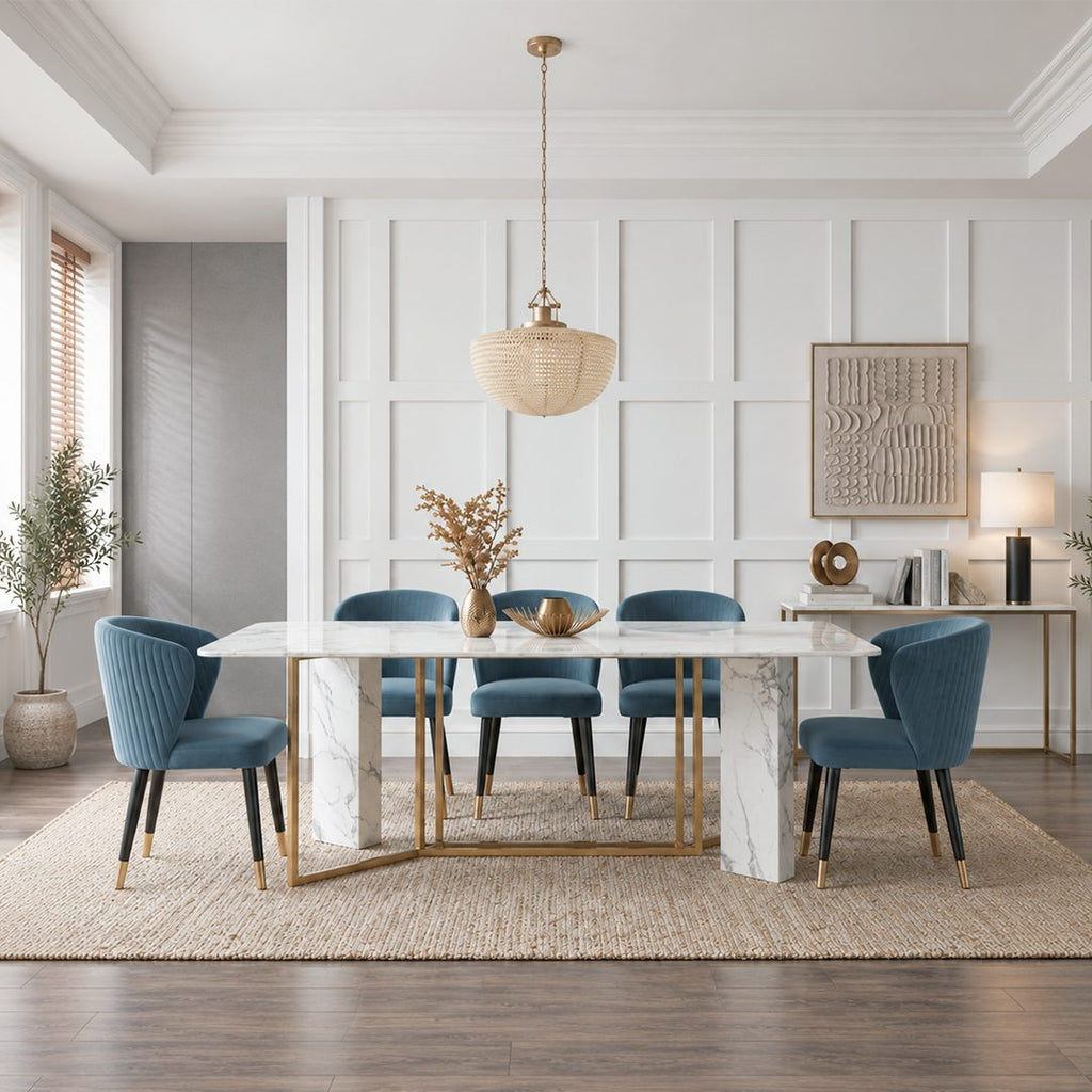 FenX Dining Table, Dining Table, Sintered Stone And Gold - Joe’s Haven