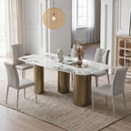 Mira Dining Table, Gold Base - Joe’s Haven