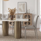 Mira Dining Table, Gold Base - Joe’s Haven