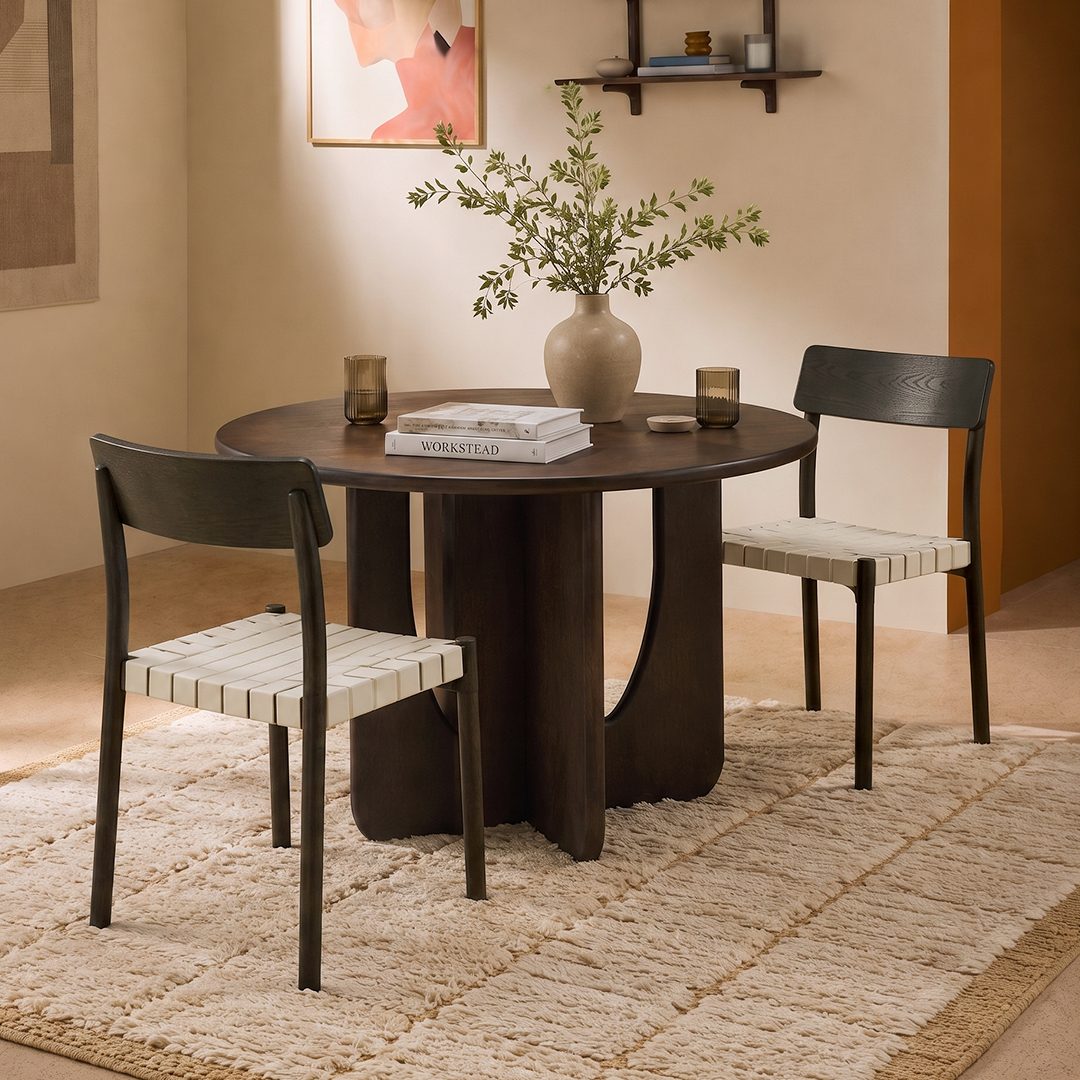 Eden Dining Chair, Black, Solid Wood & Linen - Joe’s Haven