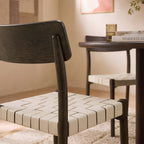 Eden Dining Chair, Black, Solid Wood & Linen - Joe’s Haven