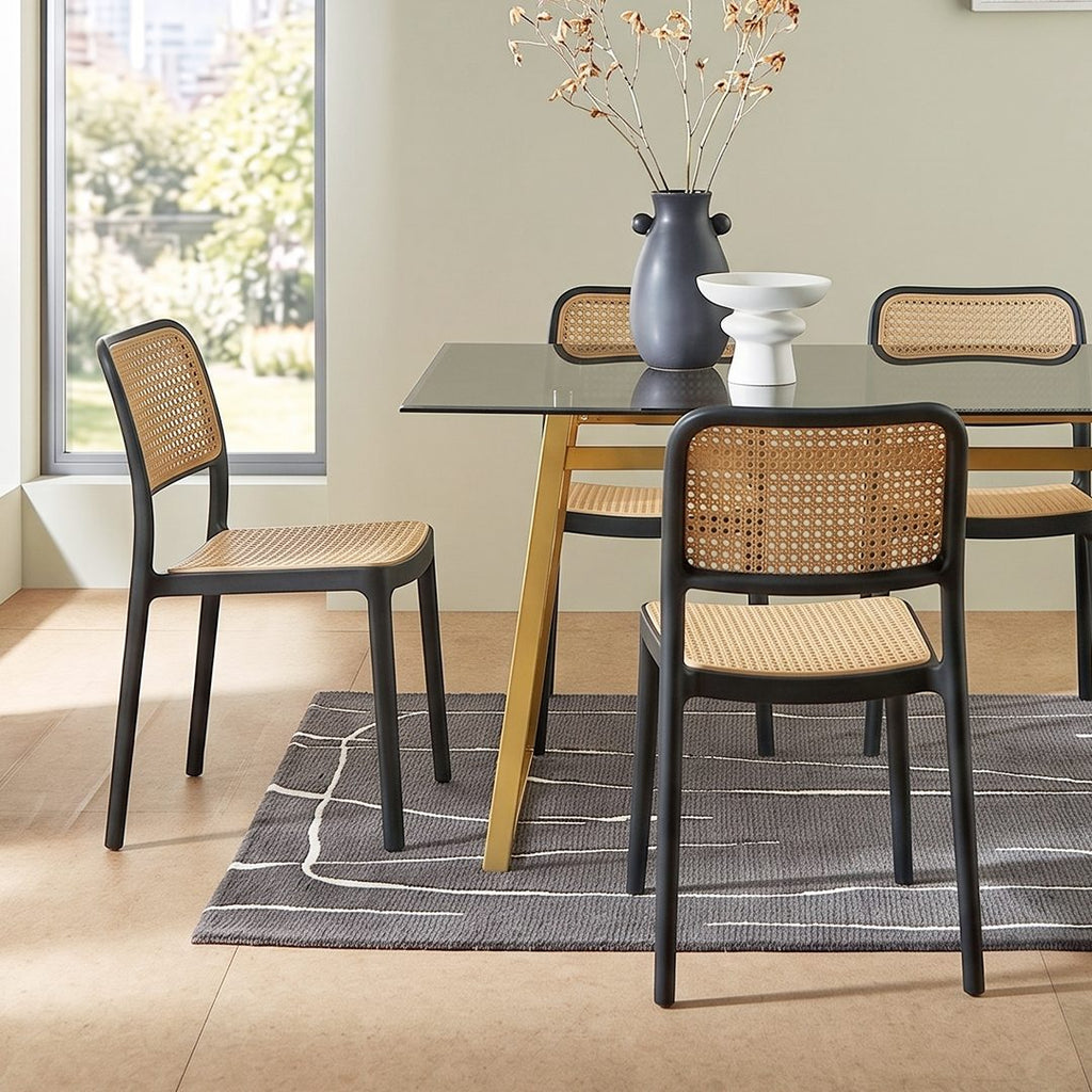 Ann Rattan Style Dining Chair, Plastic - Joe’s Haven