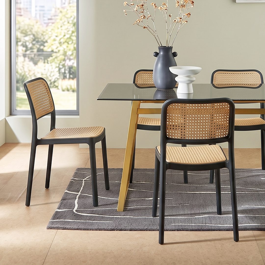 Ann Rattan Style Dining Chair, Plastic - Joe’s Haven