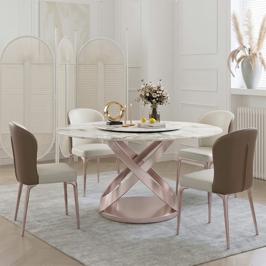 Androme Round Dining Table & Chairs, With Rotatable Tray - Joe’s Haven