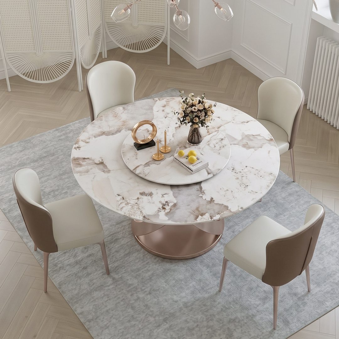 Androme Round Dining Table & Chairs, With Rotatable Tray - Joe’s Haven