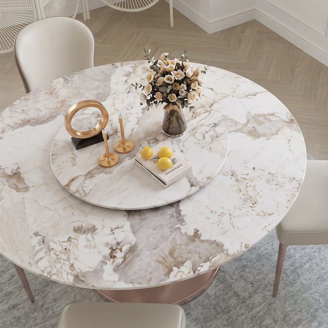Androme Round Dining Table & Chairs, With Rotatable Tray - Joe’s Haven