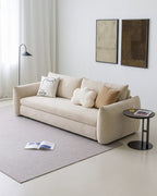 Meera Two Seater Sofa Bed with Storage, Suede - Joe’s Haven